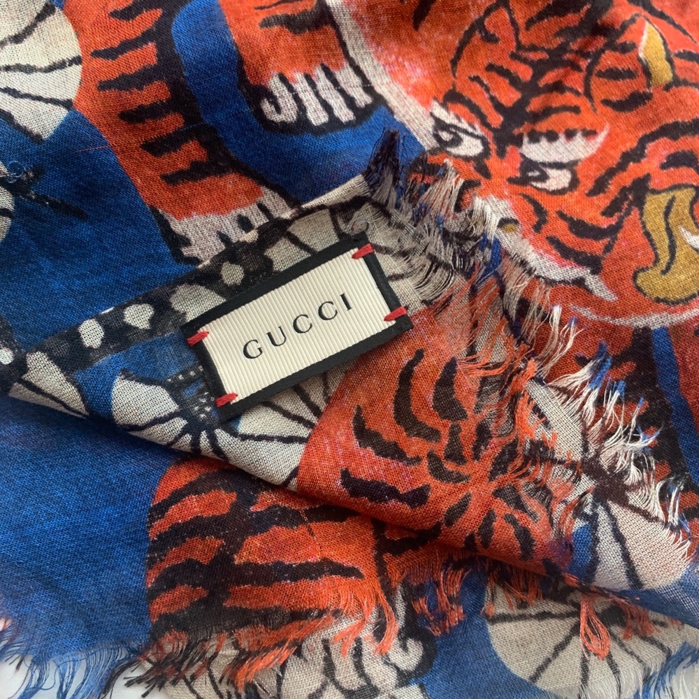 Gucci Scarf with Bengal Tiger